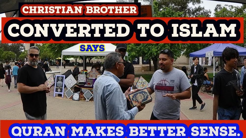 Christian brother converted to Islam says Quran makes better sense./BALBOA PARK 